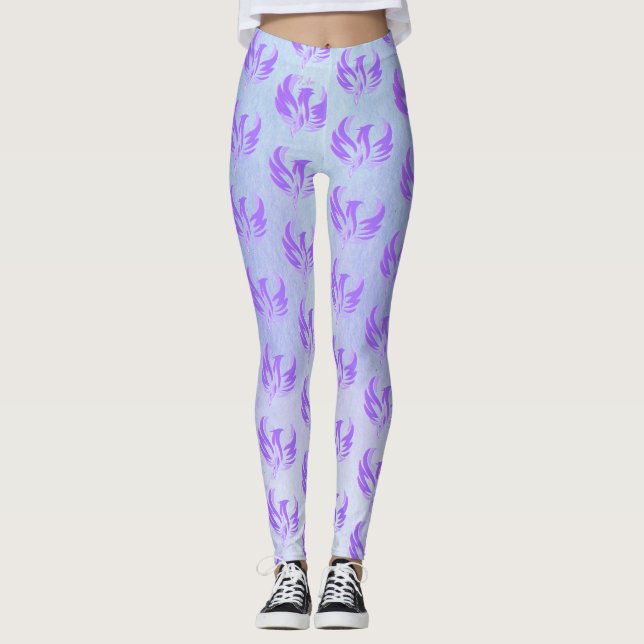 Jag Är Violett Flamma Eld Fågel - Sakral Femininit Leggings (Framsida)