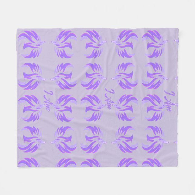 Jag Är Violett Flamma Eld Fågel Uppstigande  Fleecefilt (Framsidan (Horisontell))