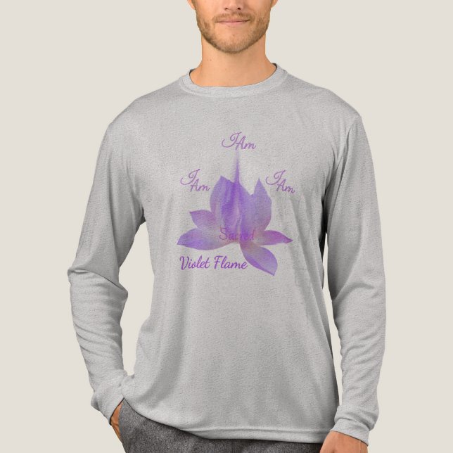 Jag Är Violett Flamma Med Lotus T Shirt (Framsida)