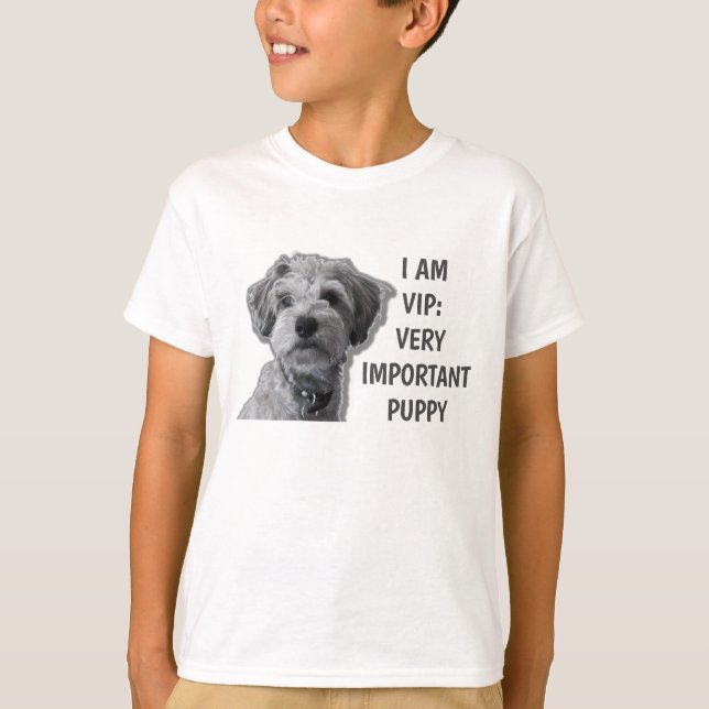 Jag är VIP: Mycket viktig marionett, söt hund T Shirt (Framsida)