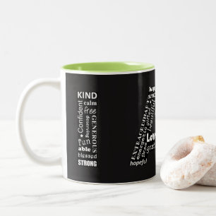 Jag är vit på svart kaffe mugg