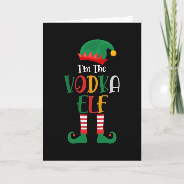 Jag är Vodkaälgen Matchande Jul Kort (Framsida)