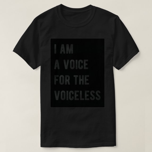 Jag är Voice for the Voicless Vegan Diet Animal Ri T Shirt (Design framsida)