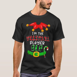 Jag är Volleyball Player Elf Julafton Costumes Elf T Shirt