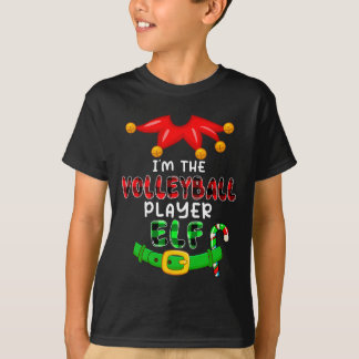 Jag är Volleyball Player Elf Julafton Costumes Elf T Shirt