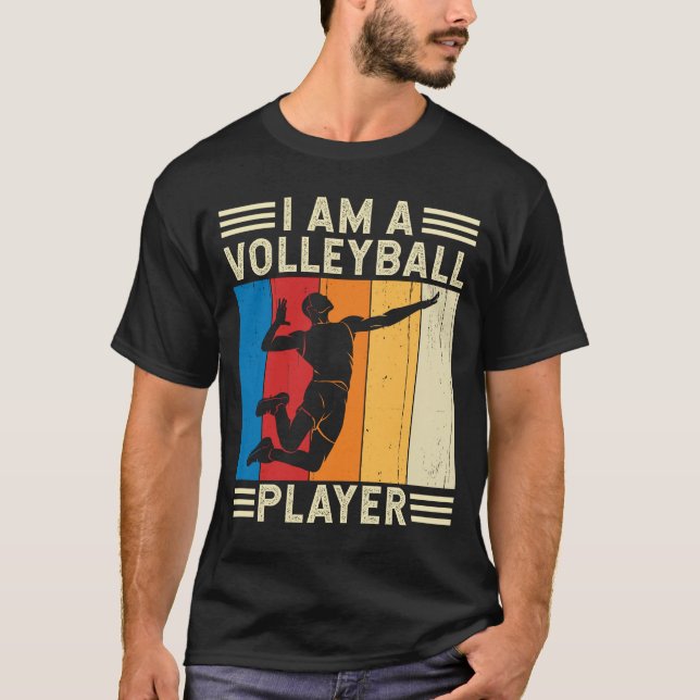 Jag är Volleyball Player Volleyball älskare T Shirt (Framsida)