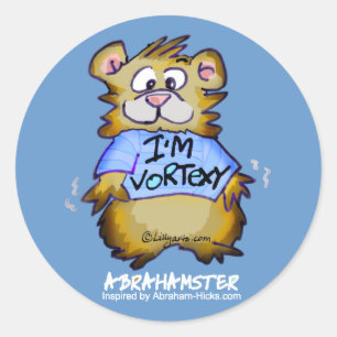 Jag är Vortexy Blue Round Sticker Runt Klistermärke