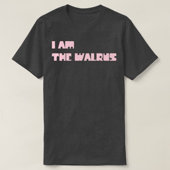 Jag är Walrus rosa T Shirt (Design framsida)