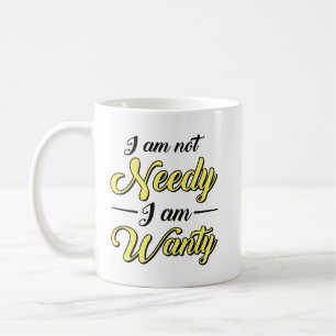 Jag är Wanty Gult Black Typography Kaffemugg