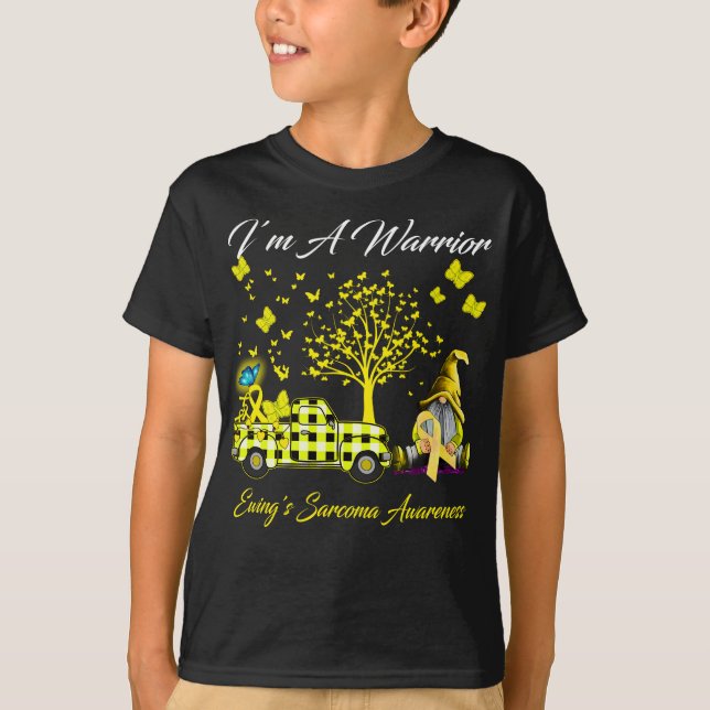 Jag är Warrior Ewing's Sarcoma Awareness T Shirt (Framsida)