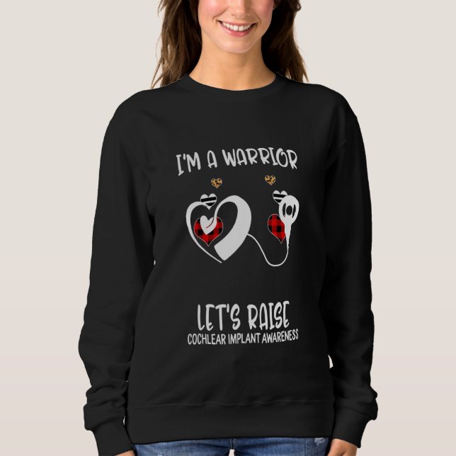 Jag är Warrior Lets Raise Cochlear Implant Awarene T Shirt (Framsida)