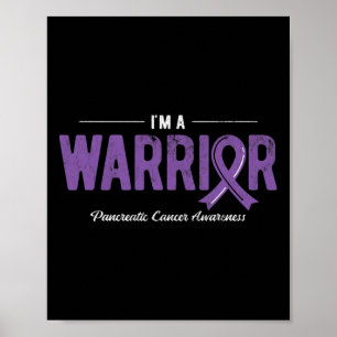 Jag är Warrior Lila Pancreatic Cancer Awareness Poster