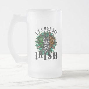 Jag är Wee Bit Irish, Funny Saint patrick, St. Pat Frostat Ölglas
