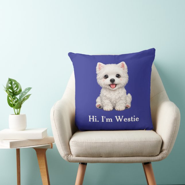 Jag är Westie, din söta West Highland Terrier Kudde (Stol)