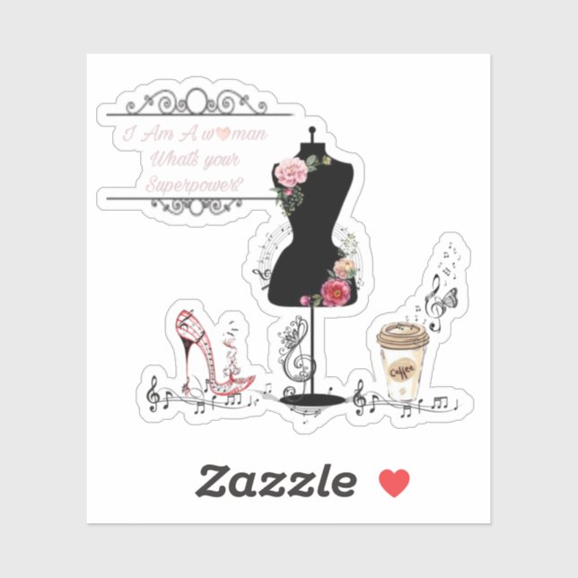 JAG ÄR WOMAN KLISTERMÄRKEN (Ark)