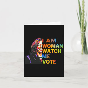 Jag är Woman Watch Me Kamala Harris Waltz 24 Fru P Kort
