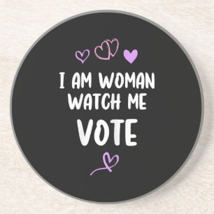Jag är Woman Watch Me Vote Underlägg