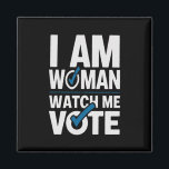 Jag är Woman Watch Me Vote Vintage Magnet<br><div class="desc">Jag är Woman Watch Me Vote Vintage</div>