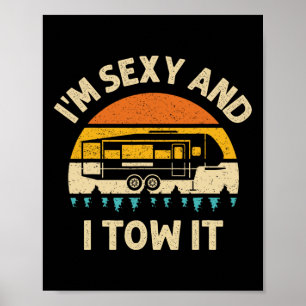 Jag är Y och jag bogserar det husvagn RV Poster