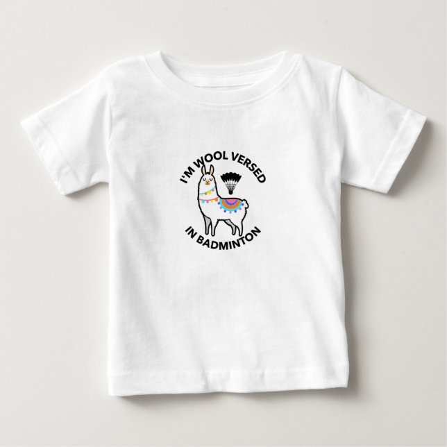 Jag är ylle i badminton t shirt (Framsida)