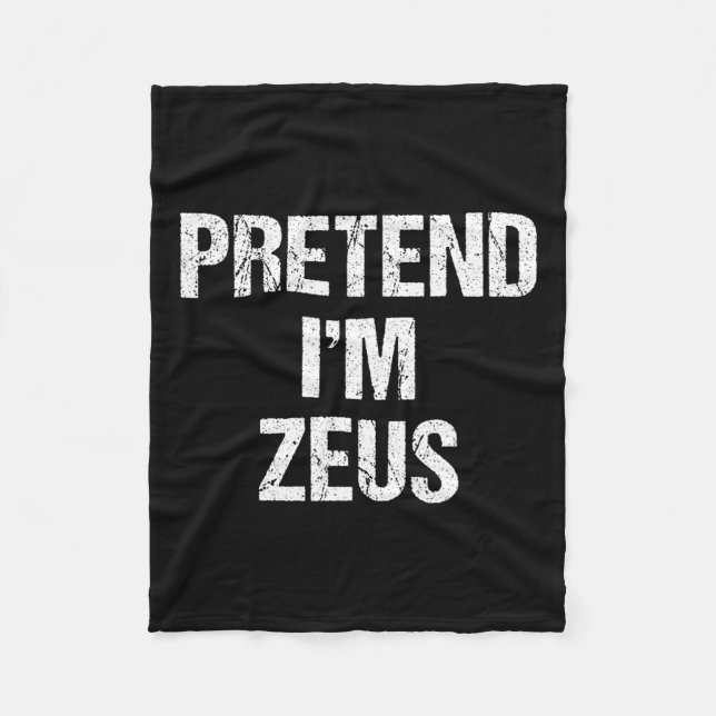 Jag är Zeus Costume Grekiska Gud Halloween fest Fleecefilt (Framsidan)