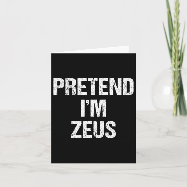 Jag är Zeus Costume Grekiska Gud Halloween fest Kort (Framsida)