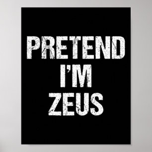 Jag är Zeus Costume Grekiska Gud Halloween fest Poster