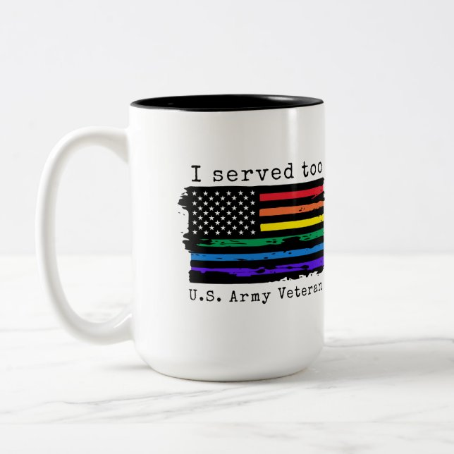 Jag arbetade för USA:s arméveteran LGBTQ+ Mugg (Vänster)