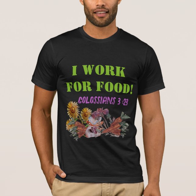 JAG ARBETAR FÖR LIVSMEDELSSKRIPNING T SHIRT (Framsida)