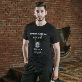 Jag arbetar hårt - anpassningsbara CAT-foto T Shirt