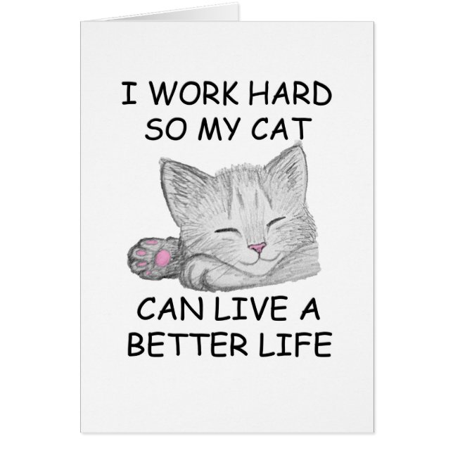 Jag arbetar hårt hälsningskort (Framsidan)