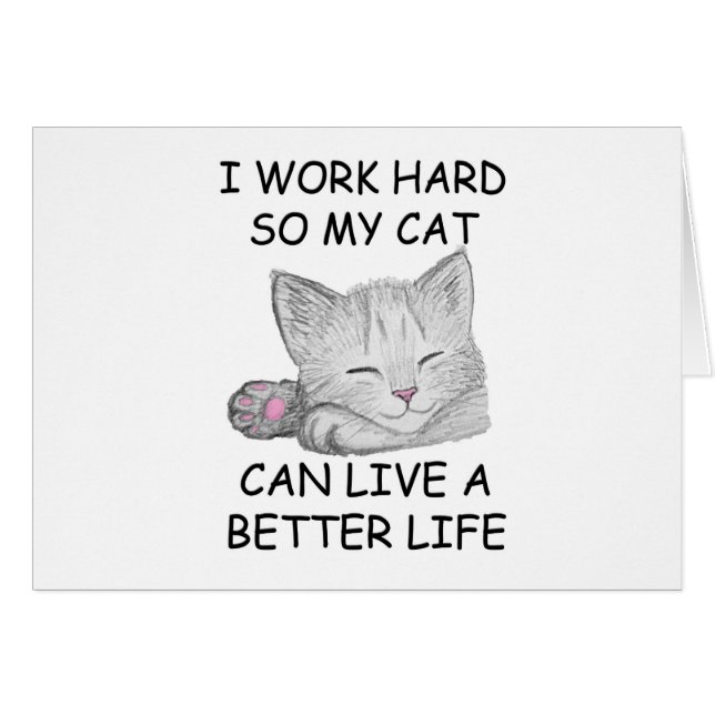 Jag arbetar hårt hälsningskort (Framsidan Horizontal)