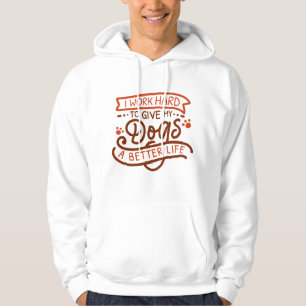 Jag arbetar hårt Hundar Hoodie