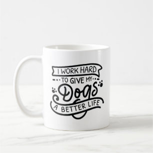 Jag arbetar hårt Hundar Kaffemugg