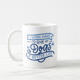 Jag arbetar hårt Hundar Kaffemugg