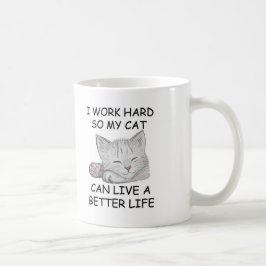 Jag arbetar hårt kaffemugg