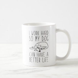 Jag arbetar hårt kaffemugg