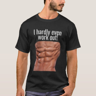 JAG ARBETAR INTE ENS! ABS FUNNY T SHIRT