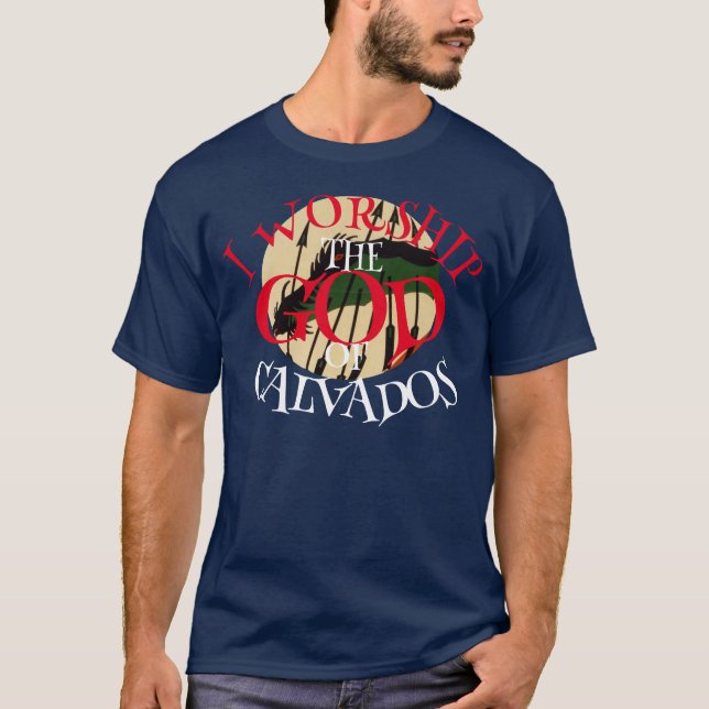 JAG ARBETAR KALVADOS NORMANDY FRANKRIKE T SHIRT (Framsida)