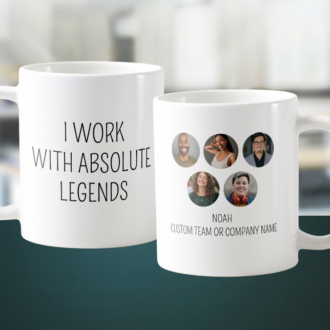 Jag arbetar med absolut förklaring 5 Photo Office  Kaffemugg (I Work With Absolute Legends 5 Photo Office Team Coffee Mug
)