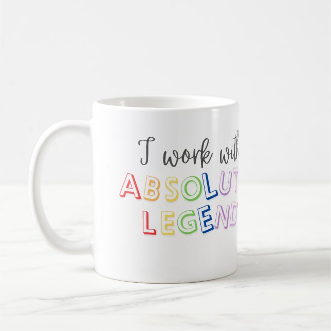 Jag arbetar med absoluta lektioner kaffemugg (Vänster)