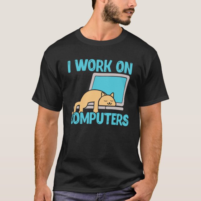 Jag arbetar med programplanering för datorprogram t shirt (Framsida)