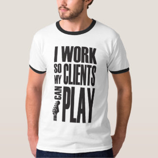 Jag arbetar så att klienter kan spela t shirt