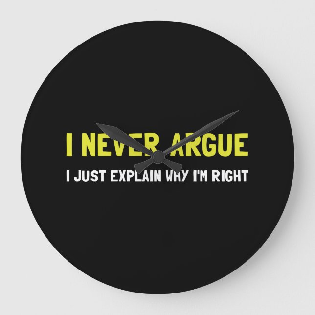 Jag argumenterar aldrig stor klocka (Framsida)