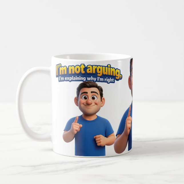 Jag argumenterar inte kaffemugg (Vänster)