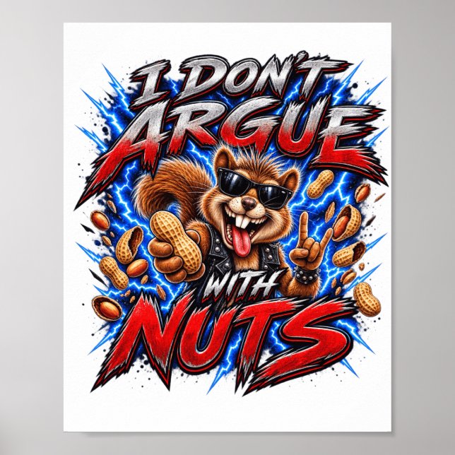 Jag argumenterar inte med nötter poster (Framsidan)