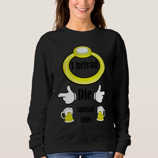 Jag ärvde möhippan endast schwabisk möhippa t shirt (Framsida)