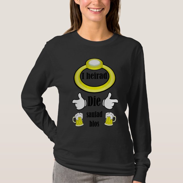 Jag ärvde möhippan endast schwabiskt möhippa t shirt (Framsida)