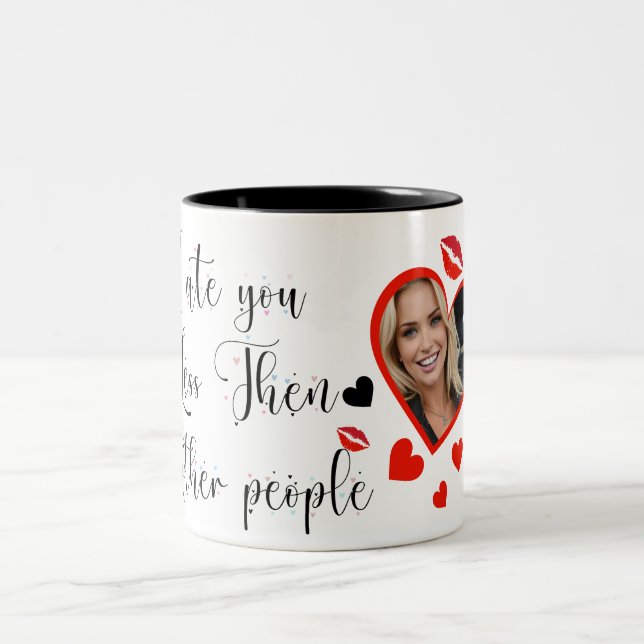 Jag åt dig mindre än andra Två-Tonad mugg (Center)