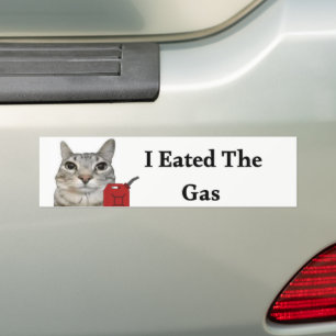 Jag åt gasen Funny Kat Meme-etikett Bildekal